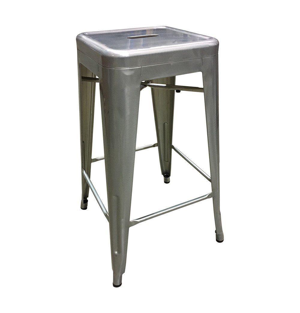 Bastille Bar Stool 76cm - Galvanized