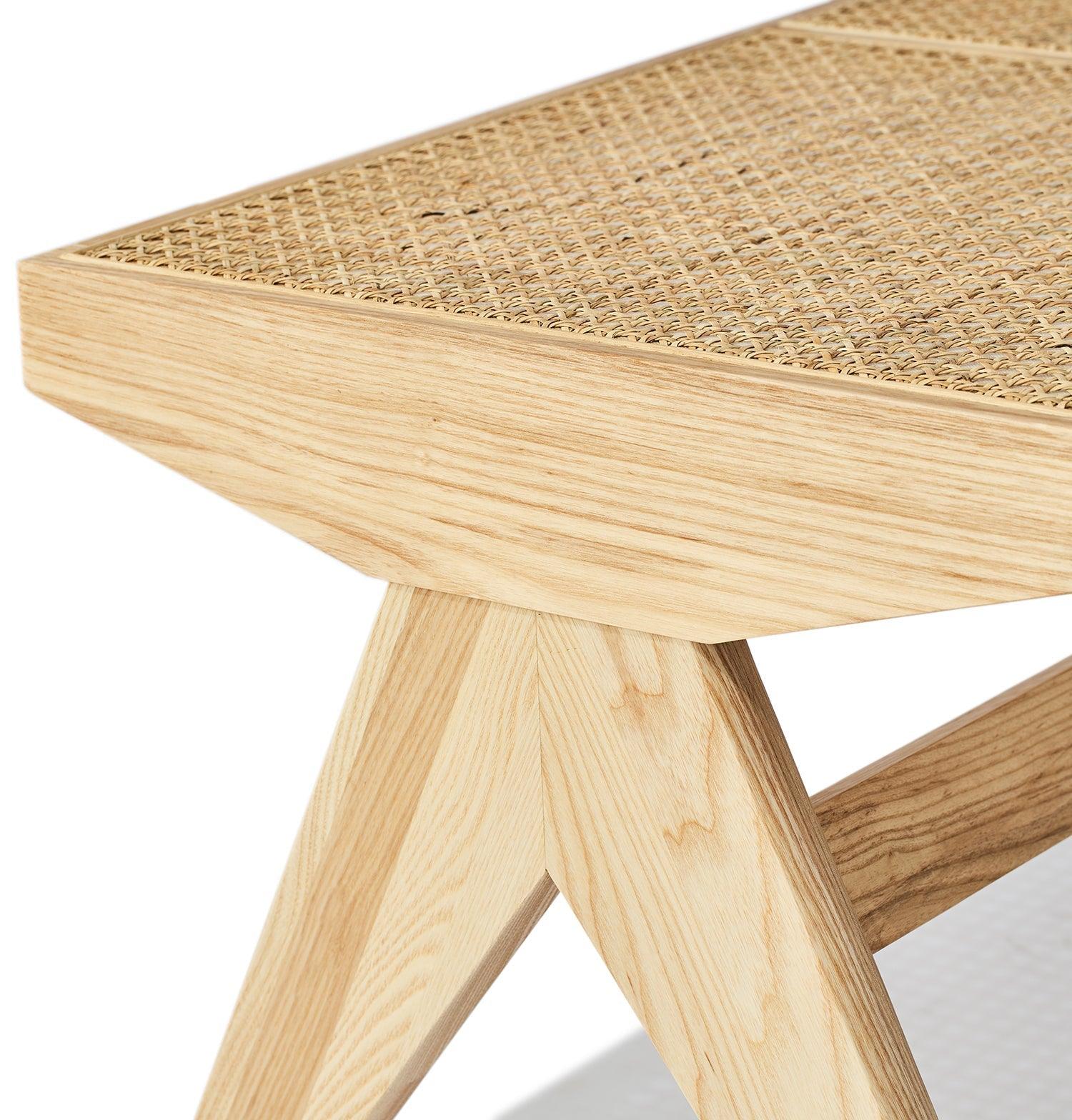 CÃ©lia Bench - Ash & Natural Rattan