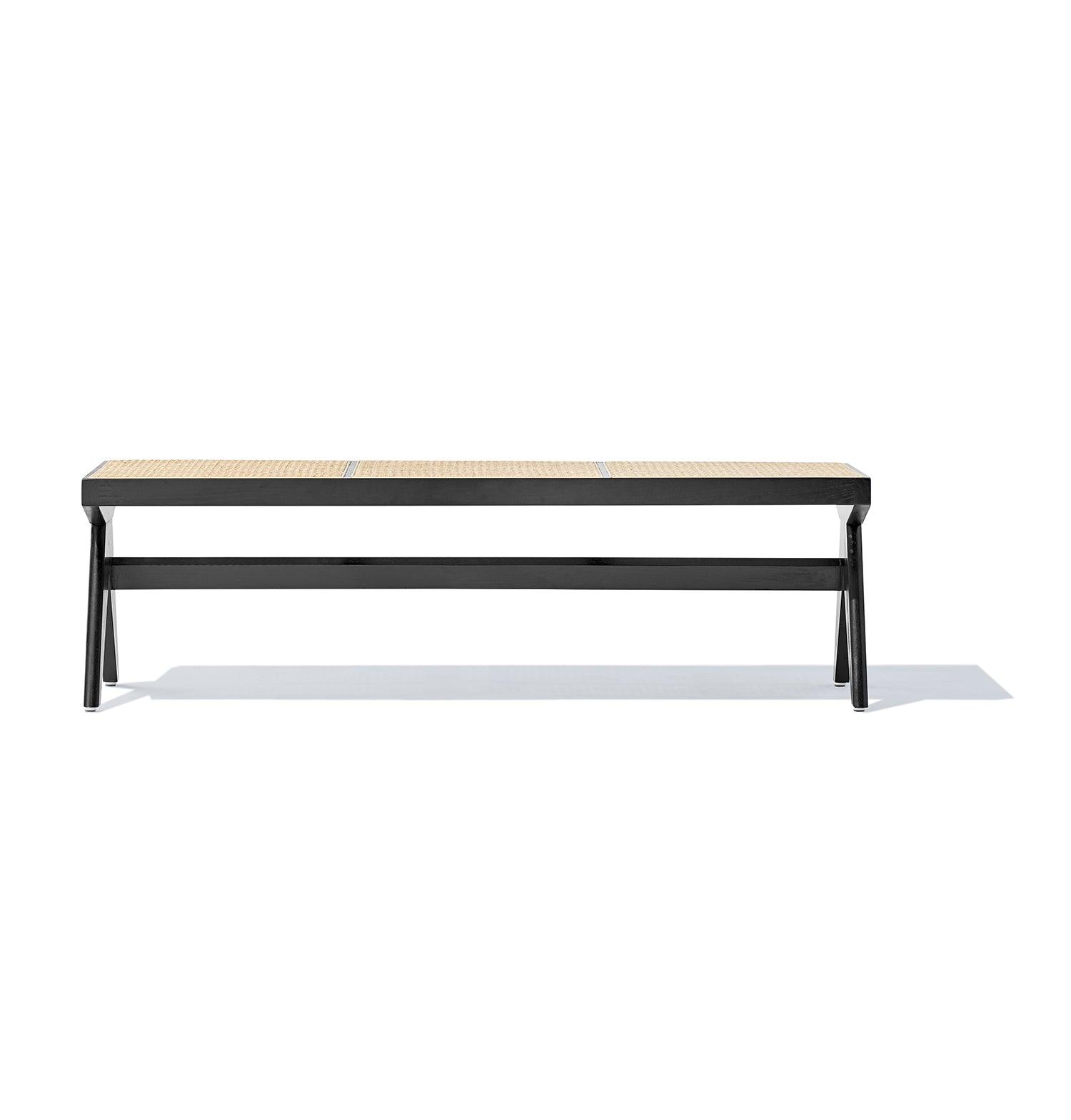 CÃ©lia Bench - Black & Natural Rattan