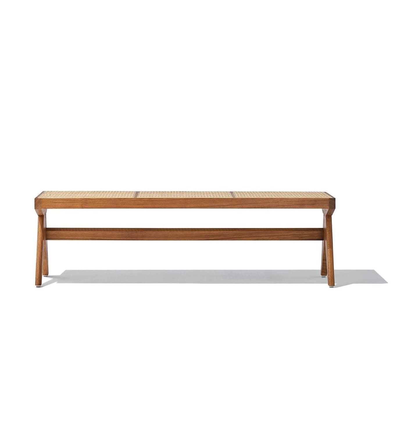 CÃ©lia Bench - Walnut & Natural Rattan