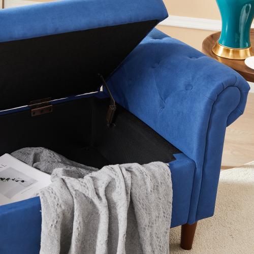 Multipurpose Rectangular Sofa Stool with Large Storage Space