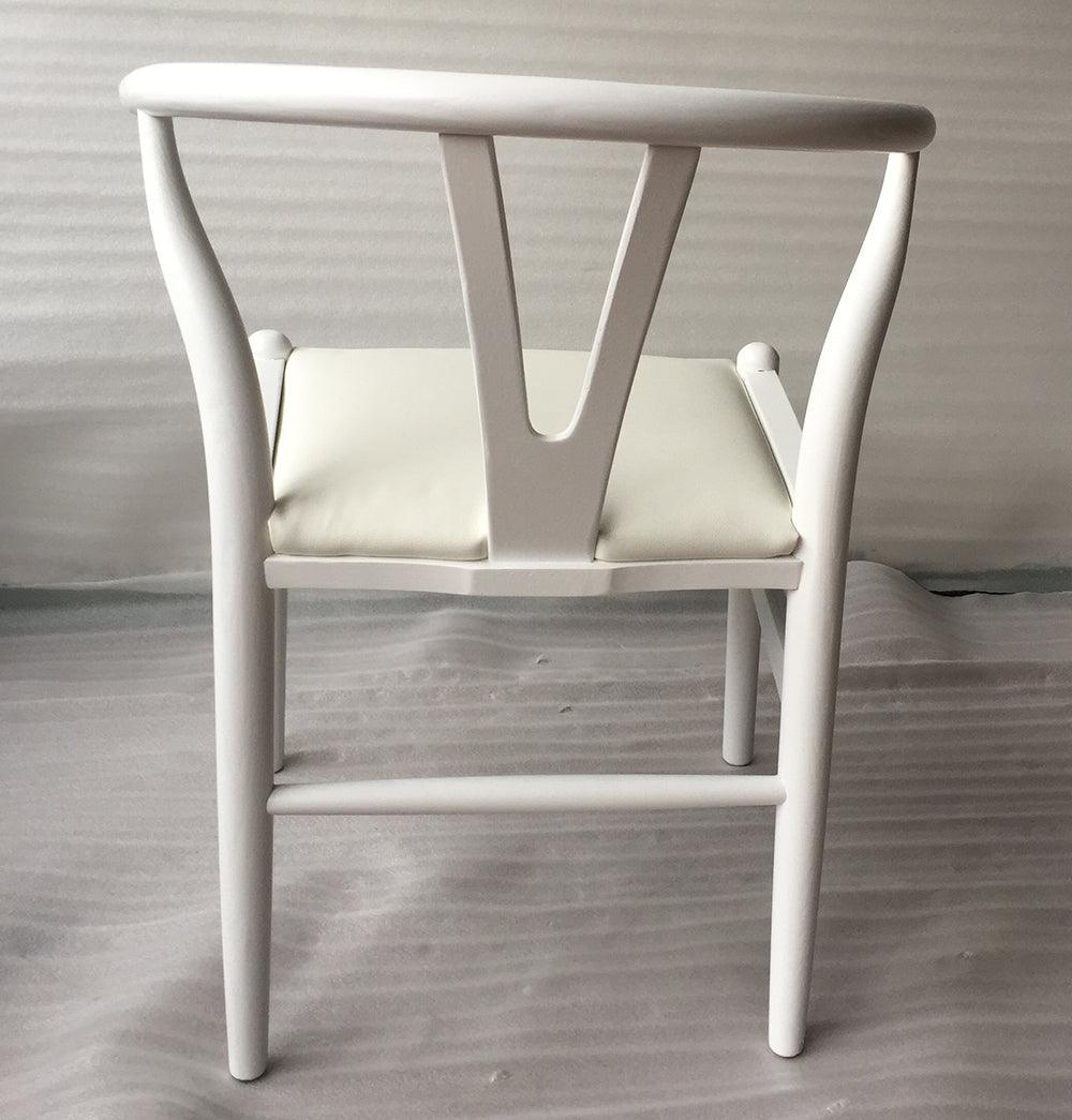 Dagmar Chair - White & White Leather