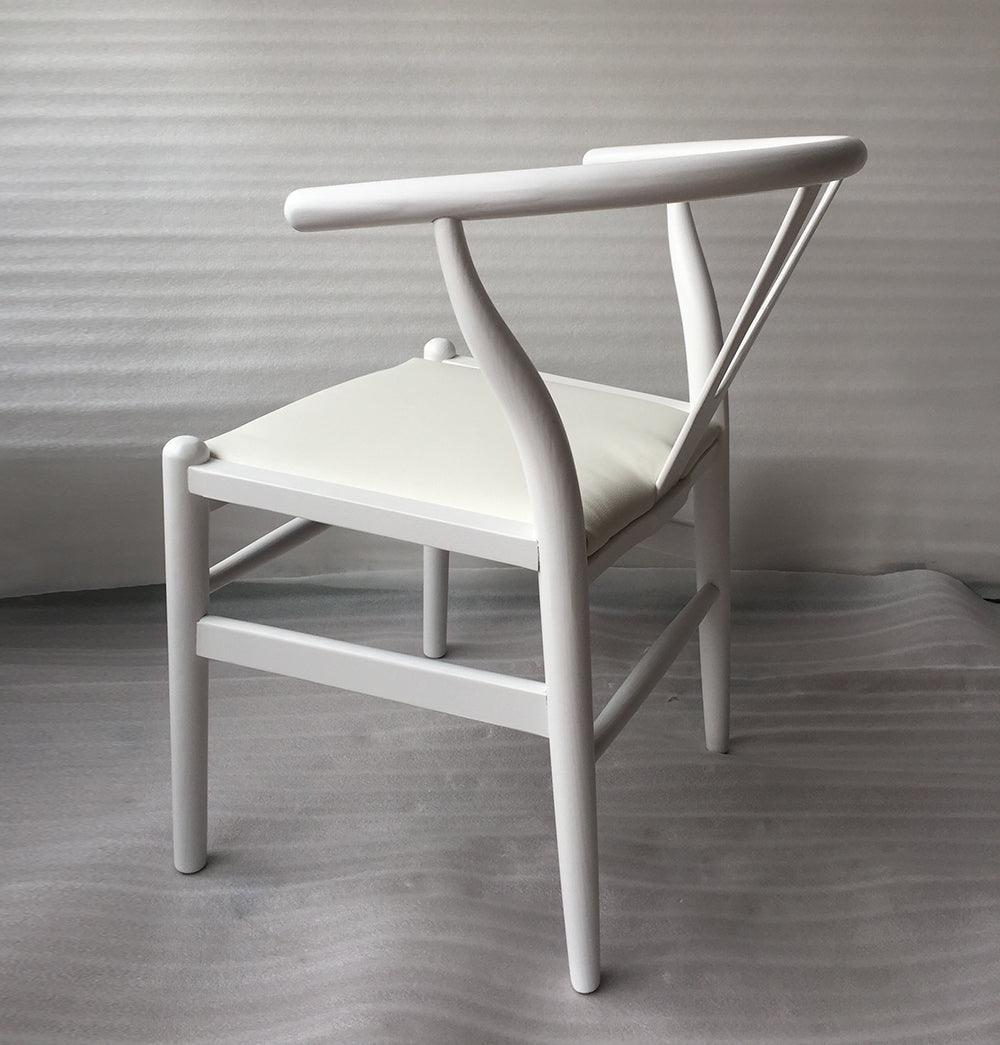 Dagmar Chair - White & White Leather
