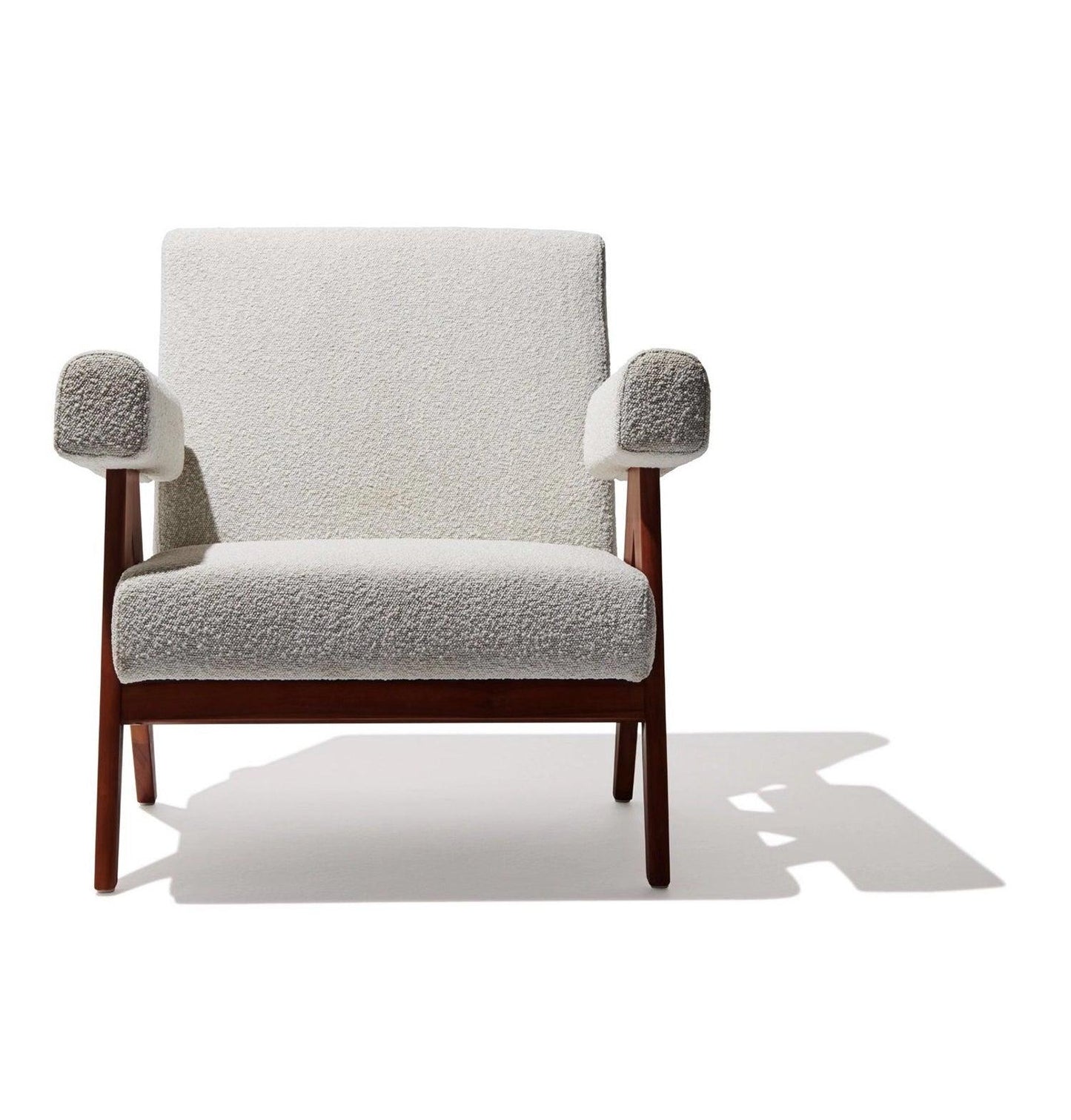 Débora Lounge Chair - Walnut & Boucle Fabric