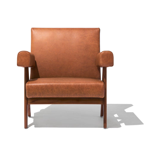 DÃ©bora Lounge Chair - Walnut & Caramel Leather