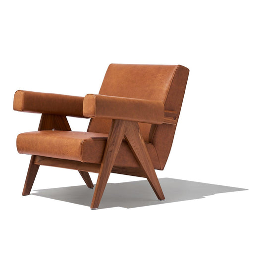 DÃ©bora Lounge Chair - Walnut & Caramel Leather