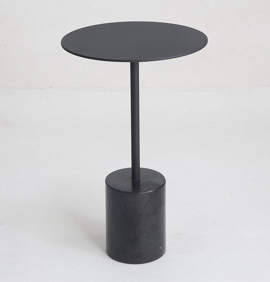 Ethan Side Table - Small - Black & Black Marble