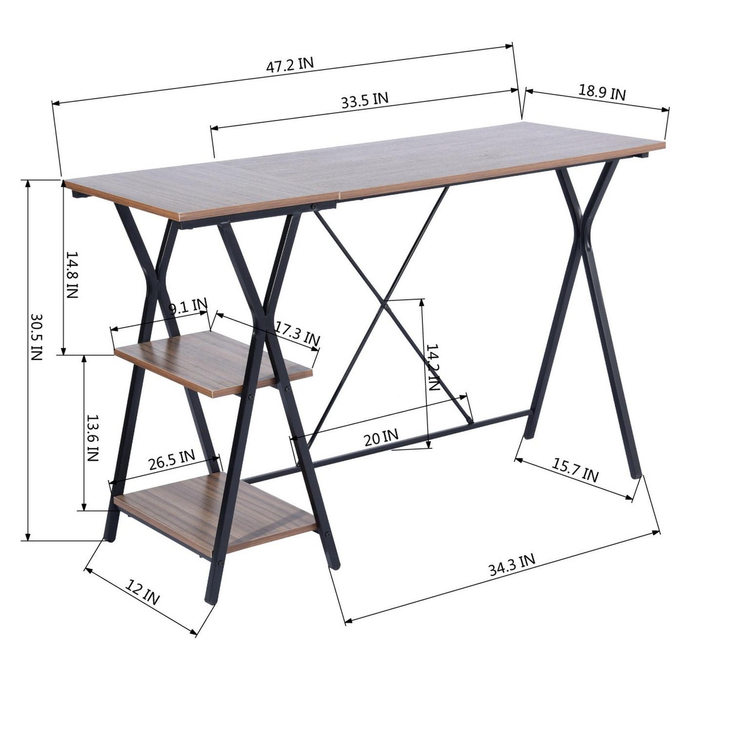 Metal Computer Table