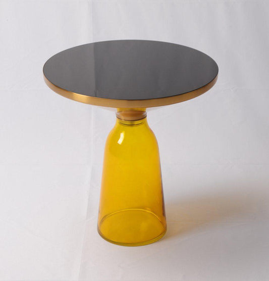 Karin Table Side Table - Gold & Yellow