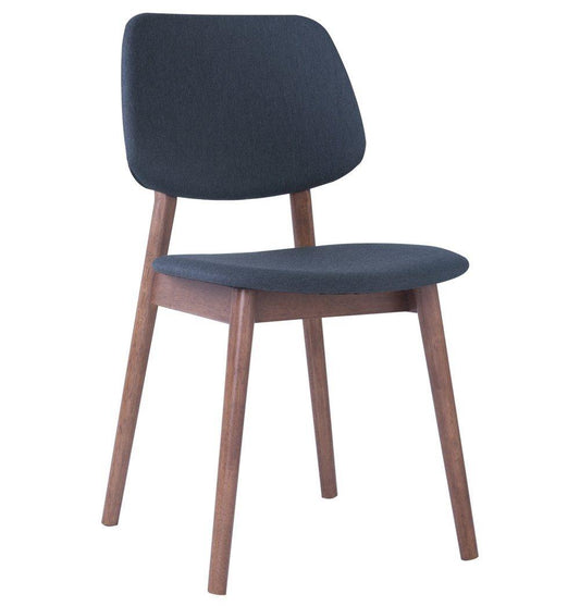 Mercy Dining Chair - Cocoa & Dark Grey (with Backrest)