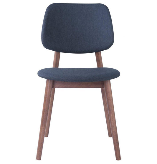 Mercy Dining Chair - Cocoa & Dark Grey (with Backrest)