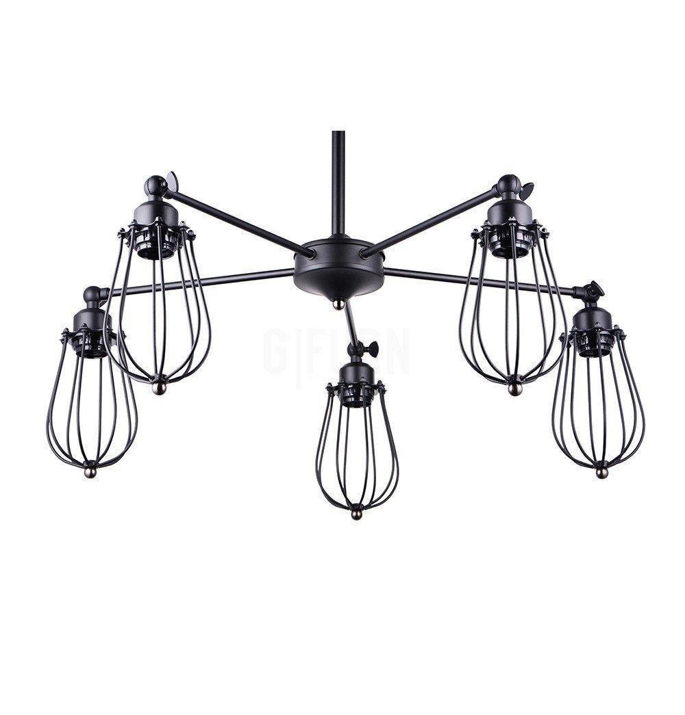 Vintage Industrial Edison Pendant Lamp - 5 Sockets